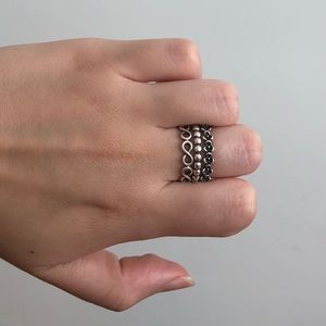 Set of Three Pandora Rings (7.5 and 8.5)